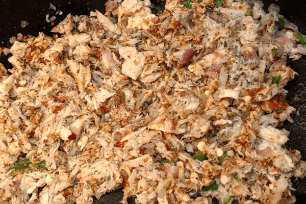 fried tuna with seasonings