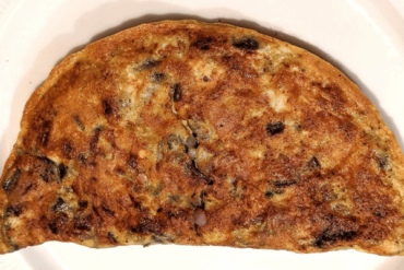 egg omelet dish on a white plate